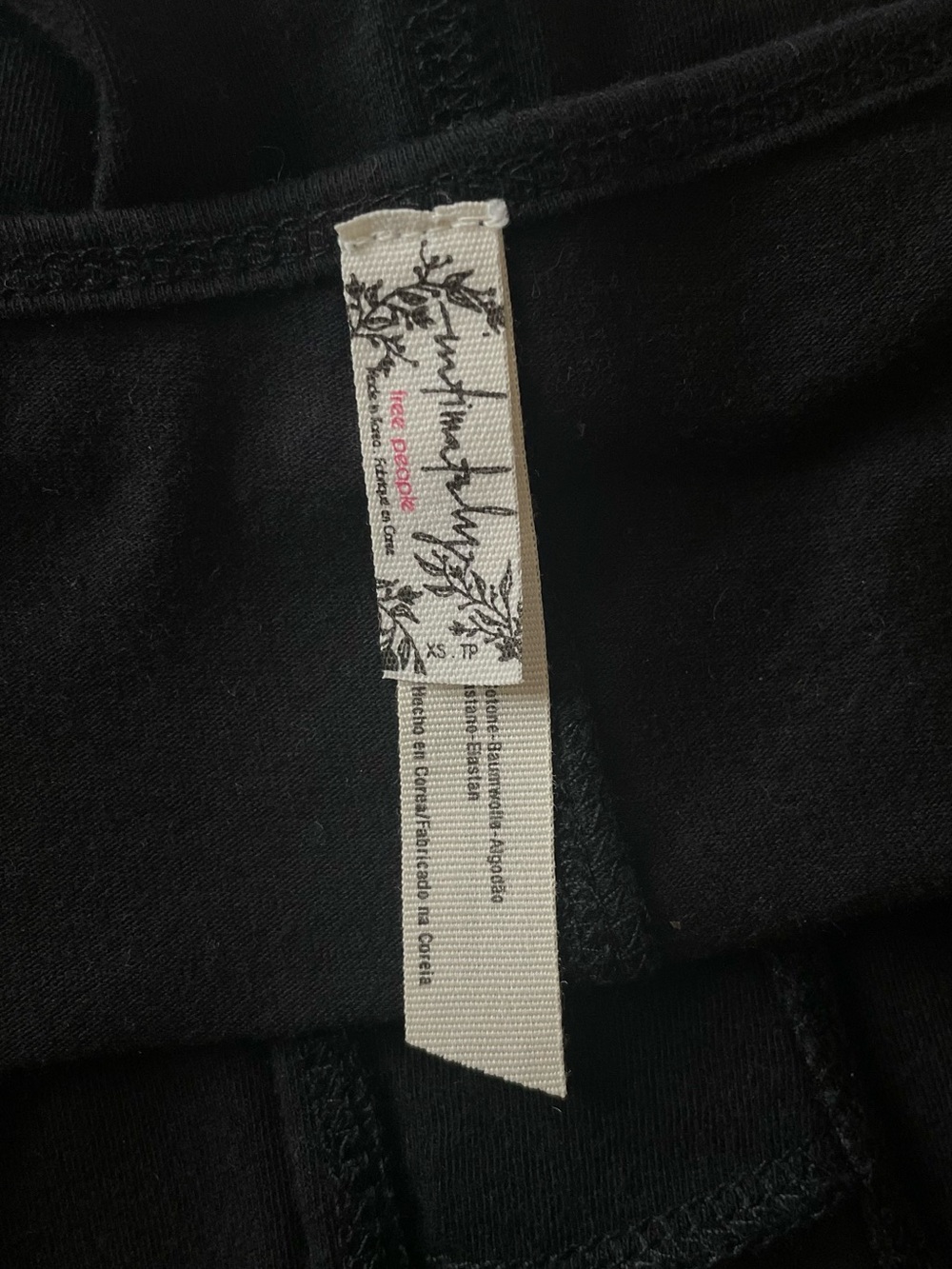 Intimately Free People Bodysuit Size XS Black Long Sleeve Snaps Top Blouse - Picture 4 of 5